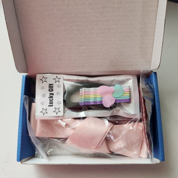 Lot of 2 Red and Pink Silky Hair Bows for Women 2 Piece Set Big Hair Bow Cute Ha - Picture 7 of 8